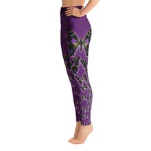 Purple Spotted Swallowtail Yoga Leggings
