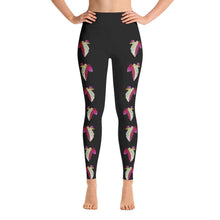 Red Green Leaf Yoga Leggings