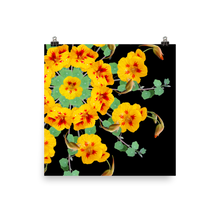 Yellow Nasturtium Mandala Poster