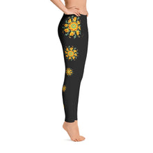 Yellow Nasturtium Mandala 3 Leggings