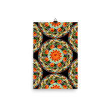 Red Nasturtium Mandala Poster