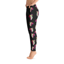 Red Green Leaf Leggings