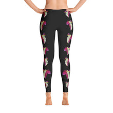 Red Green Leaf Leggings