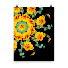 Yellow Nasturtium Mandala Poster