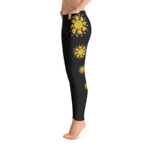 Yellow Nasturtium Mandala 3 Leggings