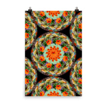 Red Nasturtium Mandala Poster