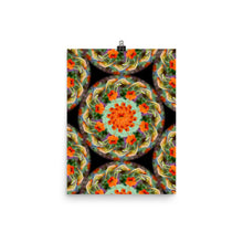 Red Nasturtium Mandala Poster
