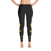 Yellow Nasturtium Mandala 3 Leggings