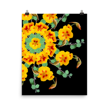 Yellow Nasturtium Mandala Poster