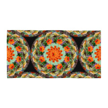 Red Nasturtium Mandala Towel