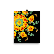 Yellow Nasturtium Mandala Poster