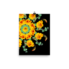 Yellow Nasturtium Mandala Poster