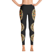 Red Nasturtium Mandala Leggings