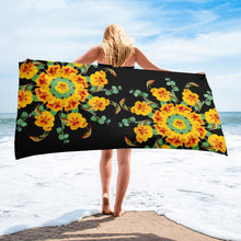 Yellow Nasturtium Mandala Towel
