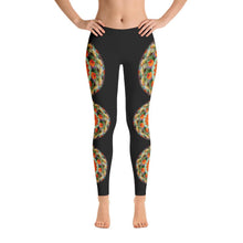 Red Nasturtium Mandala Leggings